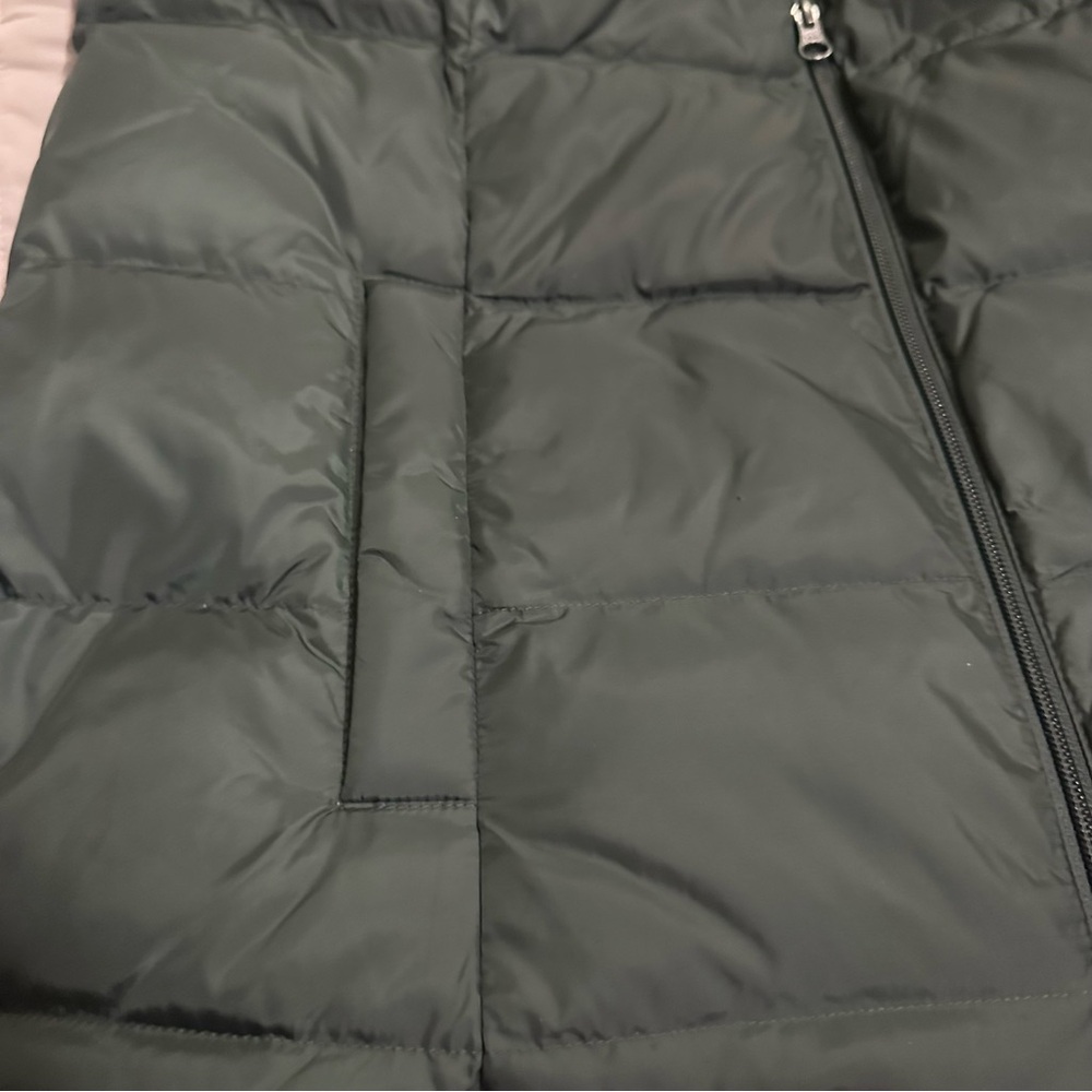 J.JILL/2 Way Zipper Quilted Puffer Vest/Hunter Green/Size: M-Petite - Picture 7 of 14